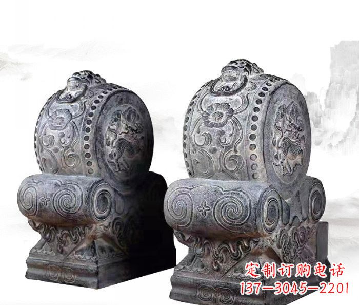 连云港仿古抱鼓石镇宅石门墩 (3)