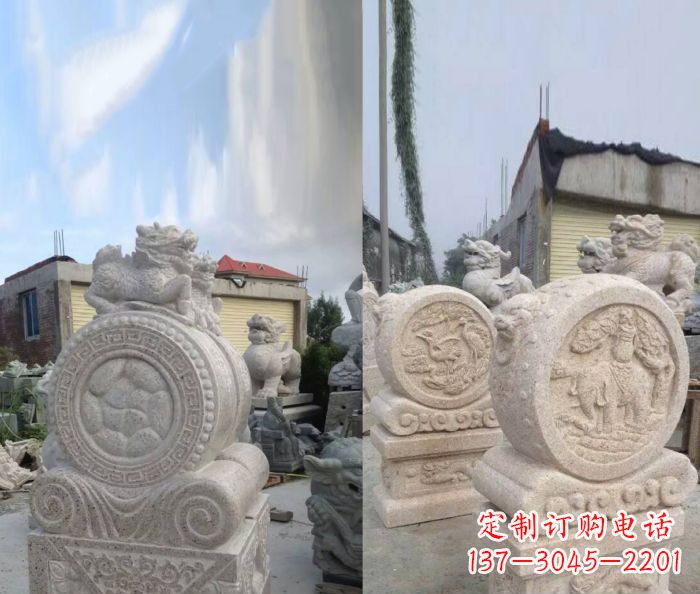 连云港仿古抱鼓石镇宅石门墩 (2)