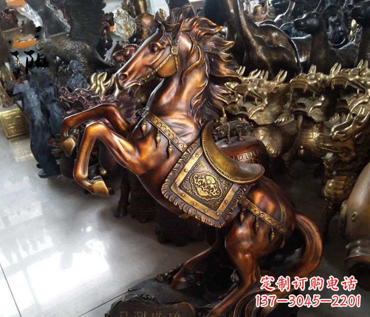 连云港仿古马到成功铜雕塑摆件 (2)