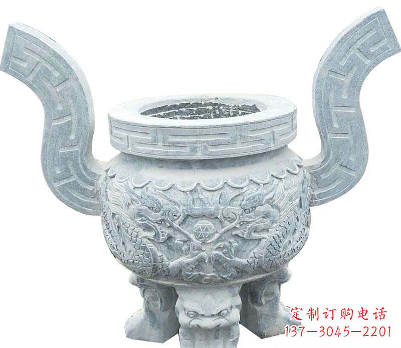 连云港仿古三足香炉石雕