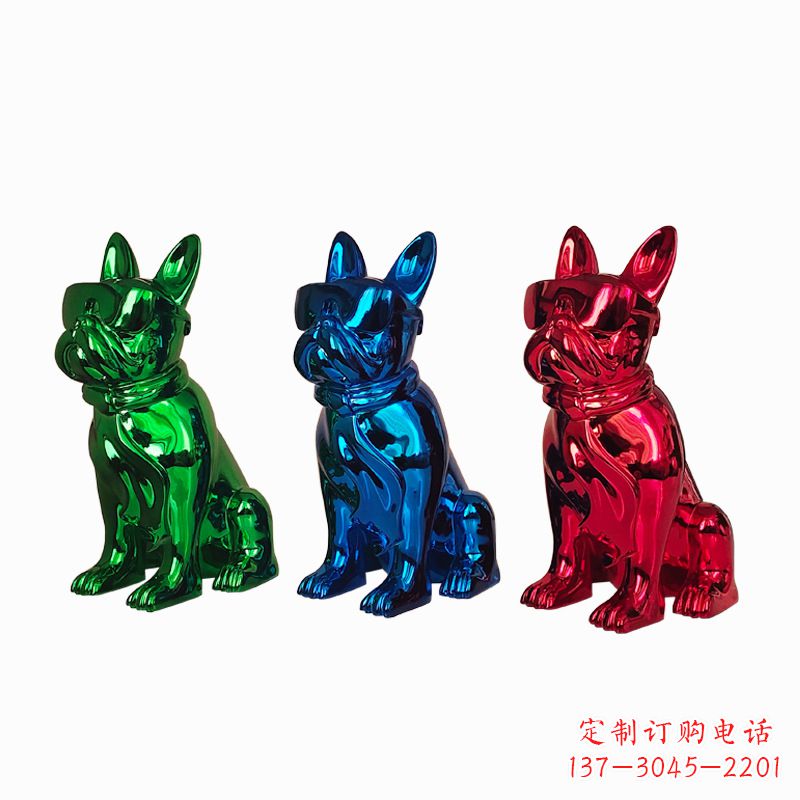 连云港仿琉璃斗牛犬生肖狗雕塑