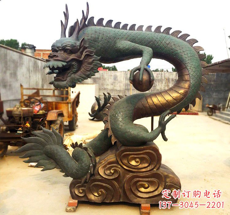 连云港精致铜雕飞龙珠