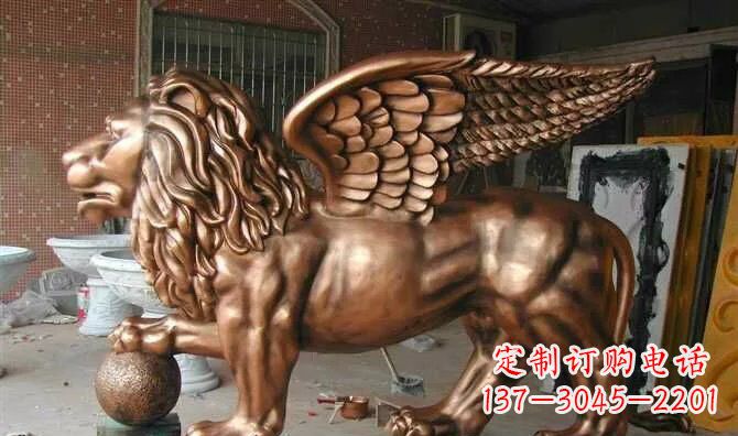 连云港飞狮玻璃钢仿铜动物雕塑