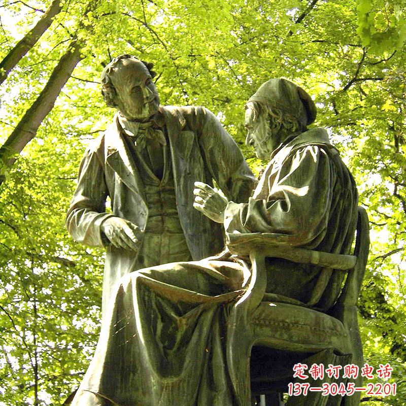 连云港高斯友谊铜雕景观像