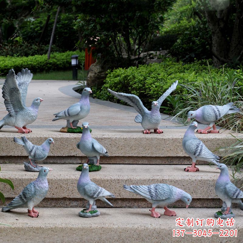 连云港鸽子兔子猴子大象雕塑