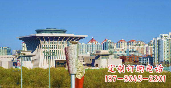 连云港高端特色不锈钢抽象火炬雕塑