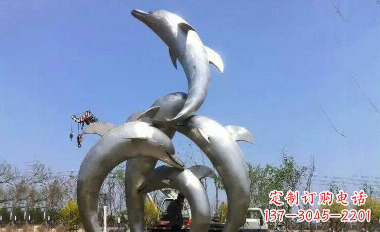 连云港品质精美的不锈钢海豚雕塑
