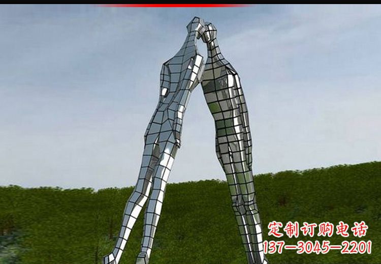 连云港爱的无限,不锈钢情侣人物雕塑