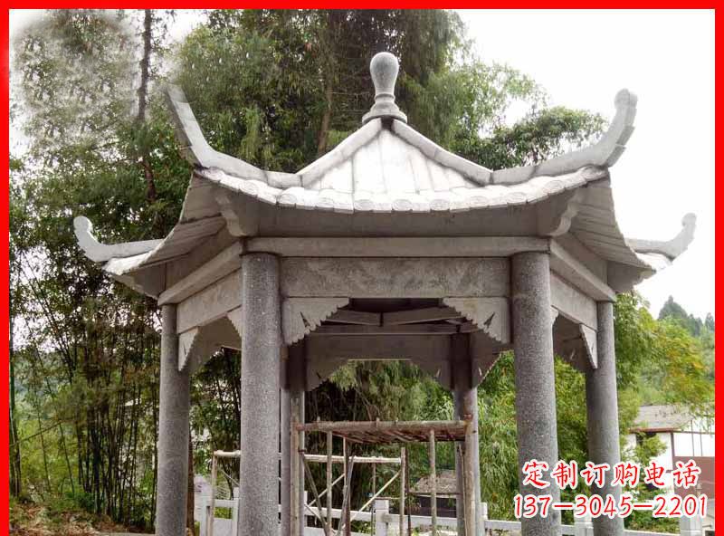 连云港复古公园石凉亭雕塑