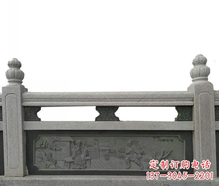 连云港中领雕塑艺术品-公园仿古石雕栏板