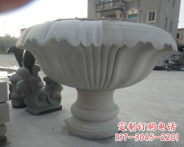 连云港高端大理石花盆雕塑