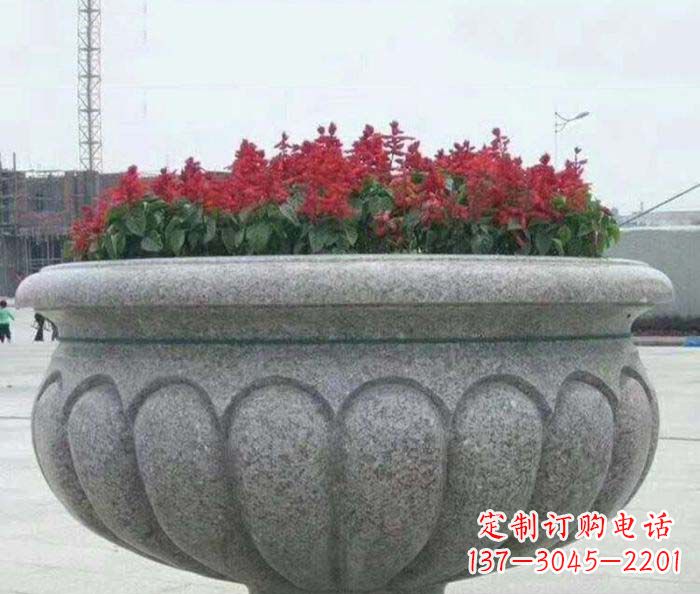 连云港精美大理石花盆雕塑