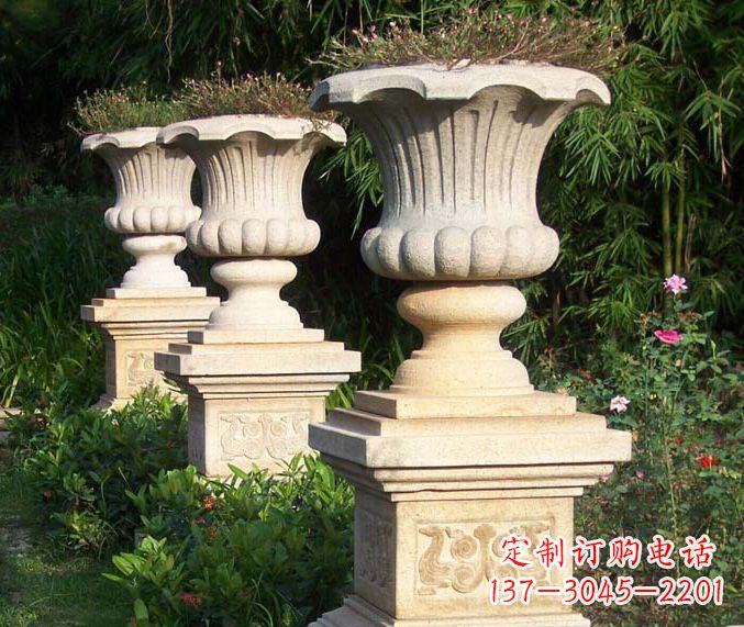 连云港高质量大理石花盆石雕