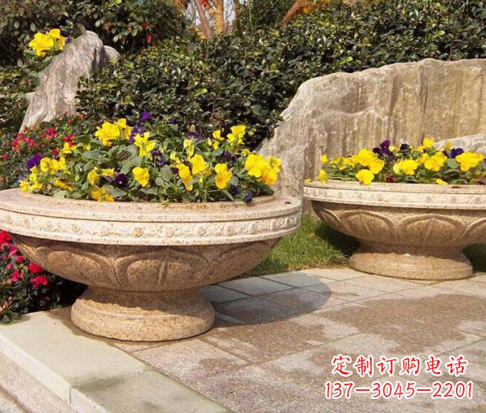 连云港砂岩花盆雕塑
