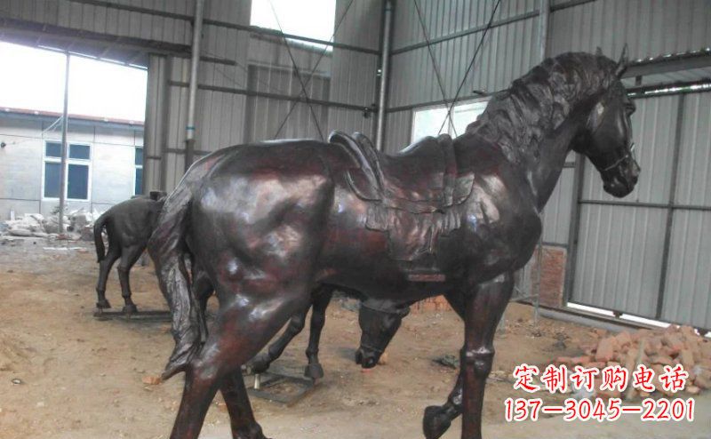 连云港公园铜马动物铜雕