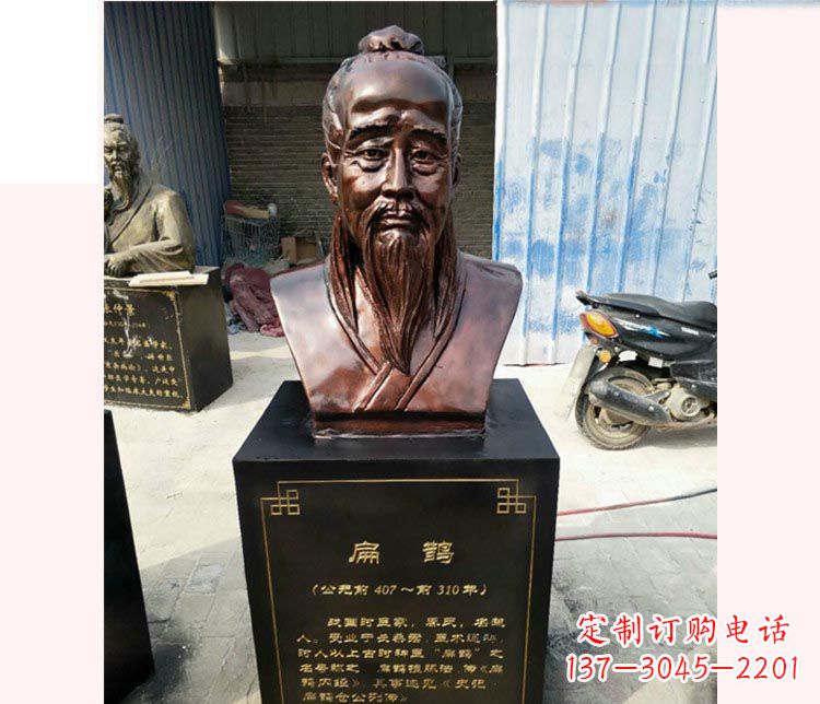 连云港铸造古代名医扁鹊胸像，展现生命的传承之美