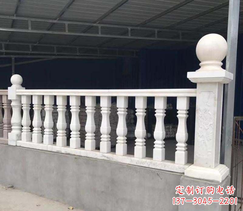 连云港中领雕塑,汉白玉栏杆景观雕塑定制