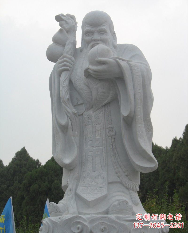 连云港大理石老寿星雕塑,重现传统文化的美好