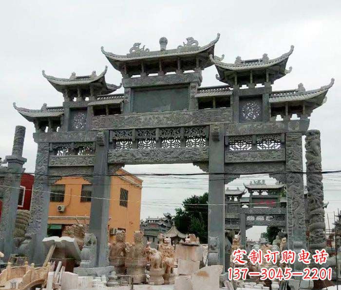 连云港石雕牌坊,精致雕塑让你完美点缀