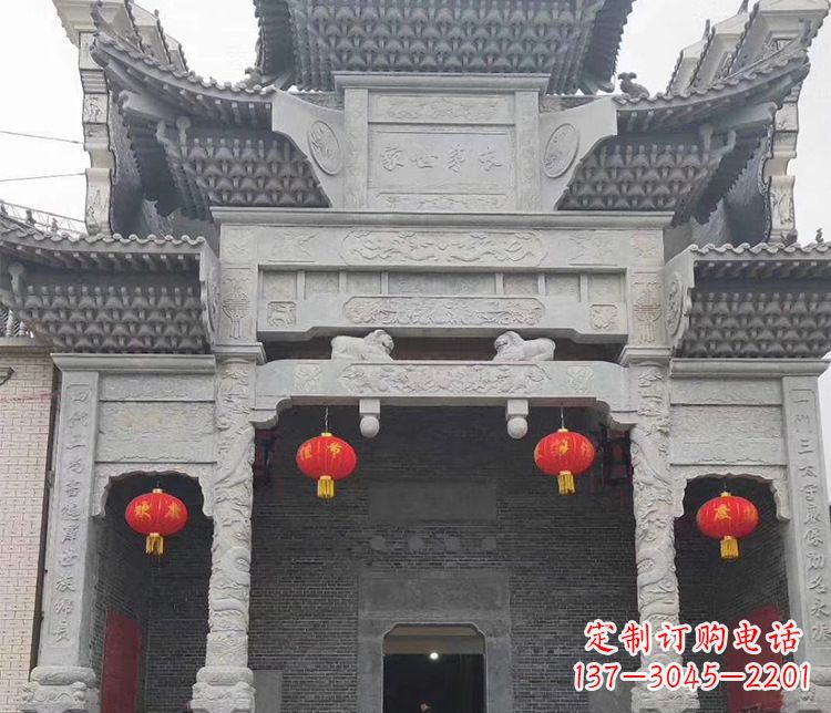 连云港中领雕塑：专业定制牌坊石雕