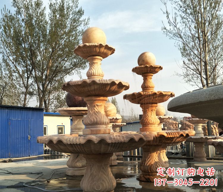 连云港古典九龙喷泉雕塑,可观赏九龙戏珠石