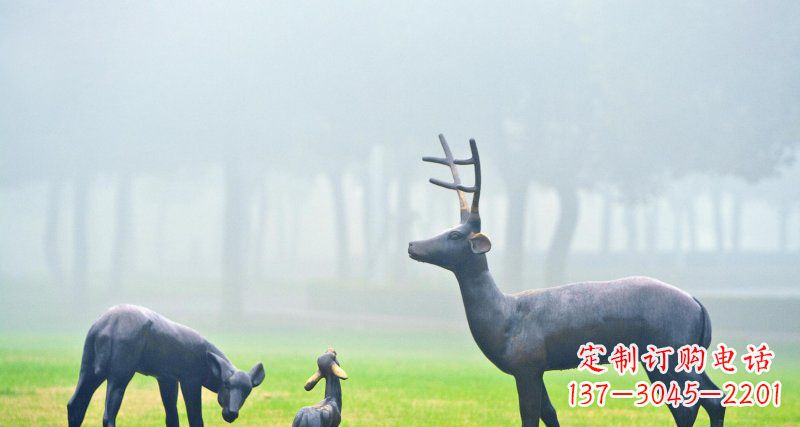 连云港鹿一家：精美绝伦的动物铜雕