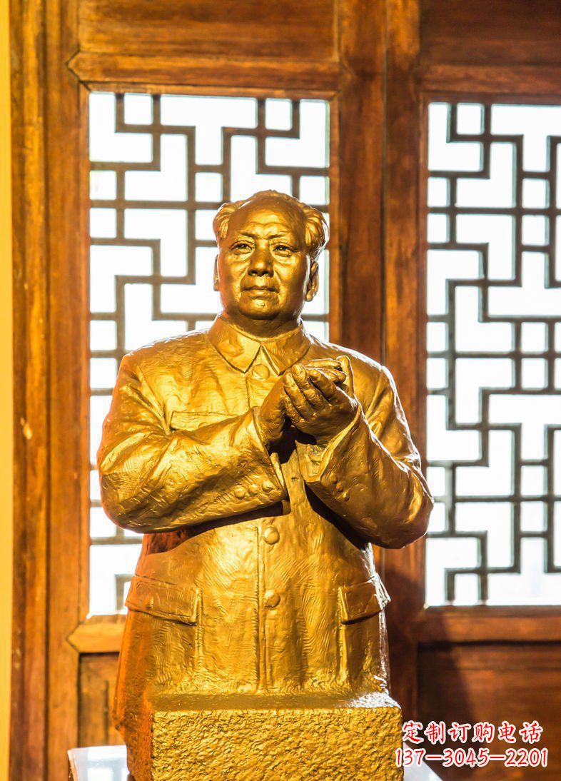 连云港伟人毛主席半身像铜雕