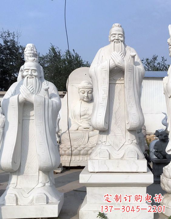 连云港青石孔子雕像