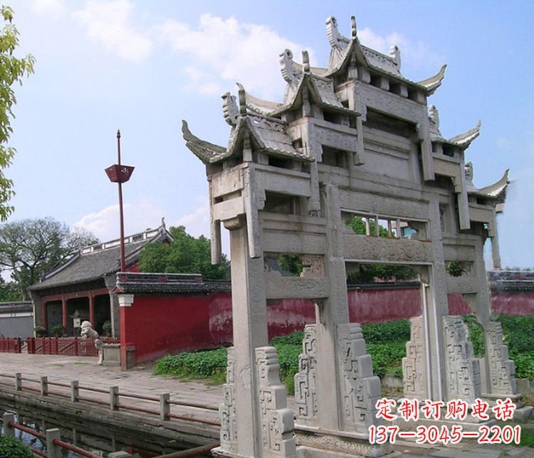 连云港三门大型牌坊石雕