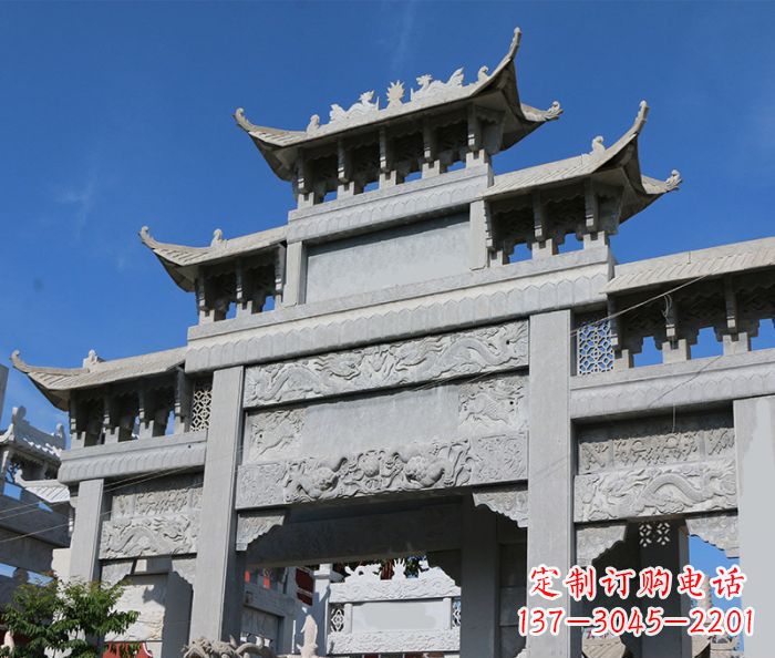 连云港定制牌坊石雕,纪念无价的美好记忆