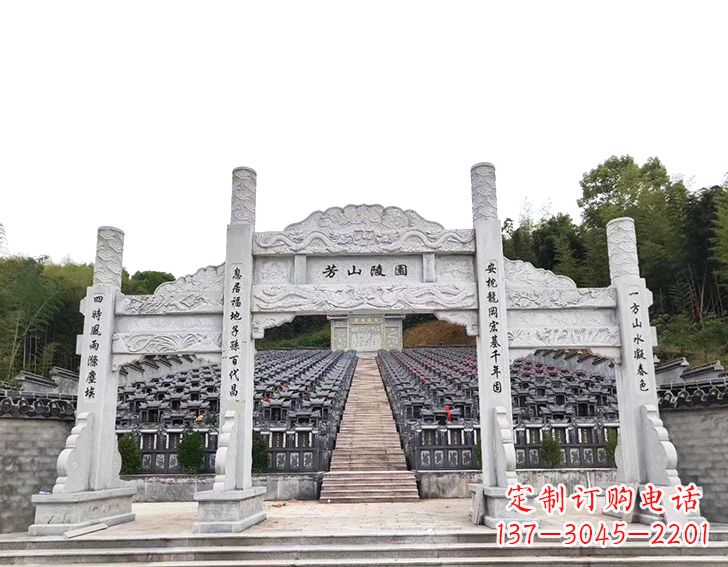 连云港精致雕刻的三门石牌坊雕塑