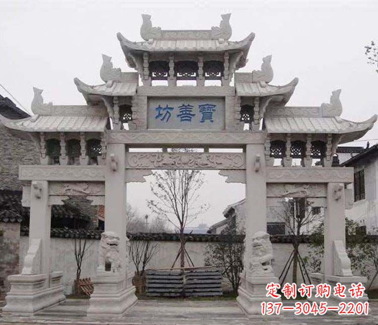连云港领雕塑:精美石牌坊石雕艺术品