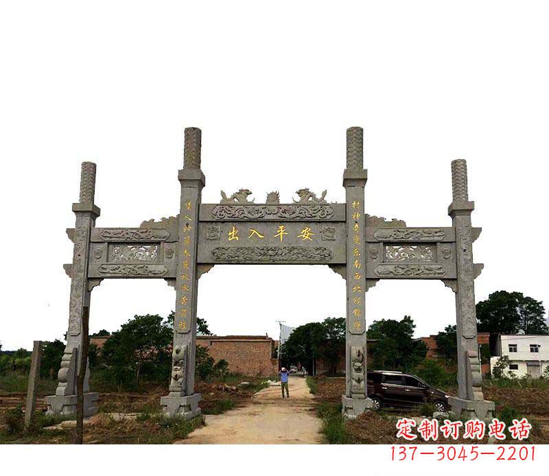 连云港三门牌坊石雕——传承古文化风韵