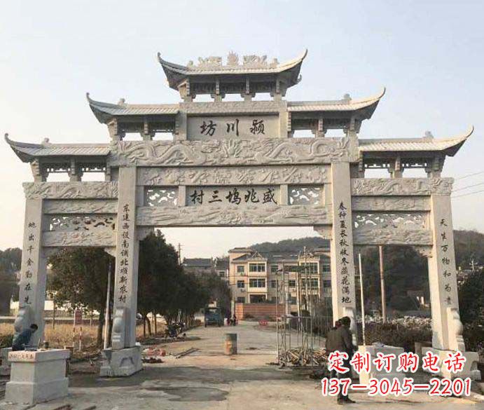 连云港特色大理石牌坊雕塑