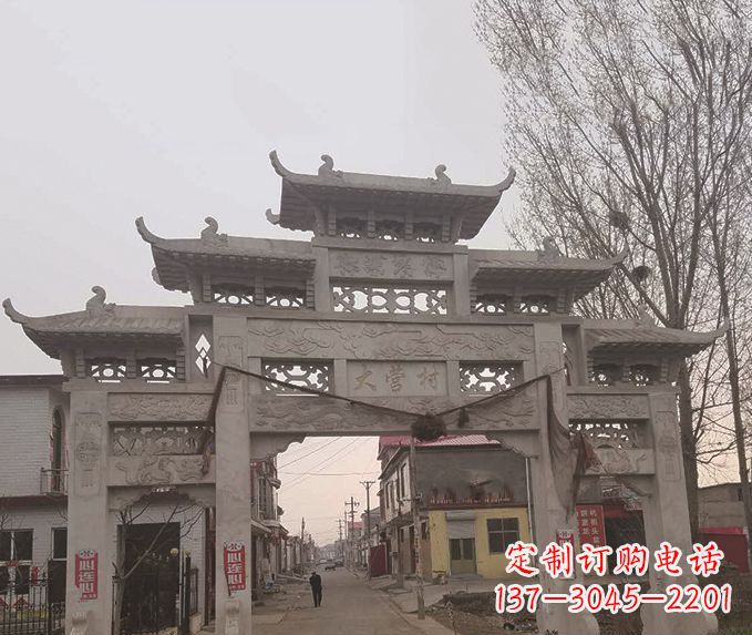 连云港精美牌坊石雕,定制精美属于您的雕塑