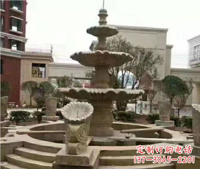 连云港砂岩大型喷泉石雕
