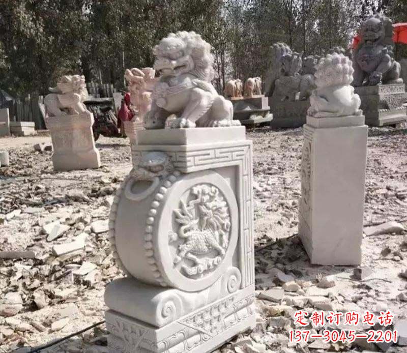 连云港石雕园林狮子抱鼓石