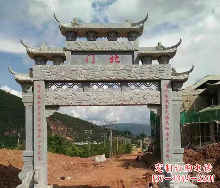 连云港石牌坊单门牌坊石雕