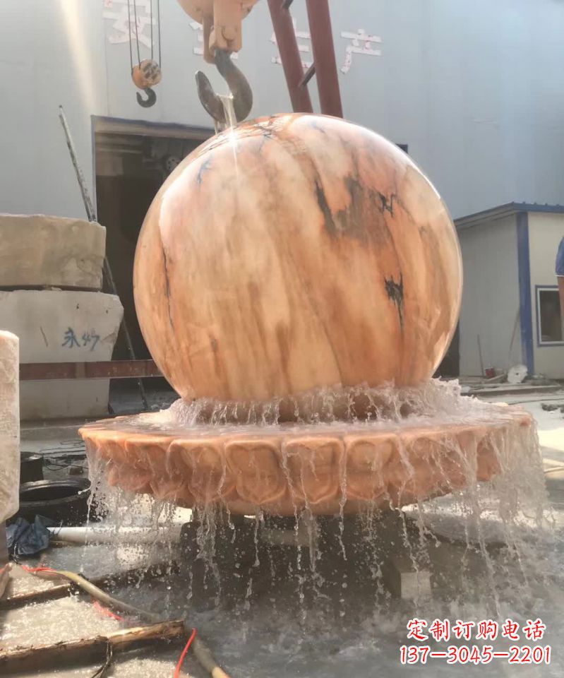 连云港时来运转风水球石雕