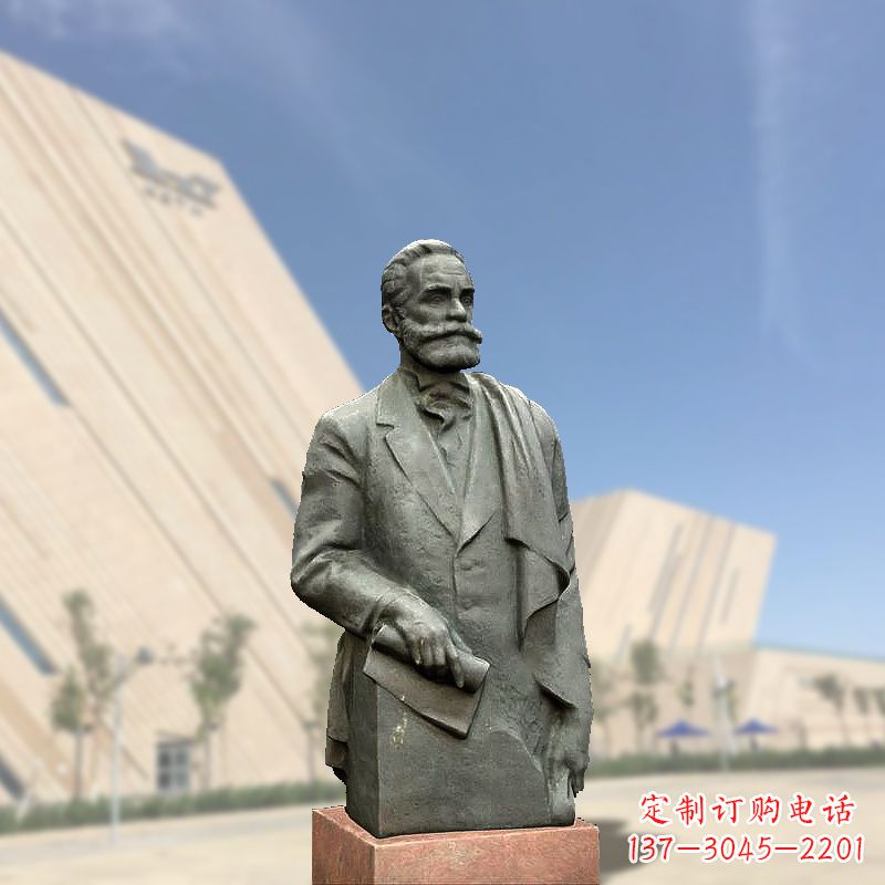 连云港世界名人“黄色炸药”的发明者诺贝尔半身像雕塑