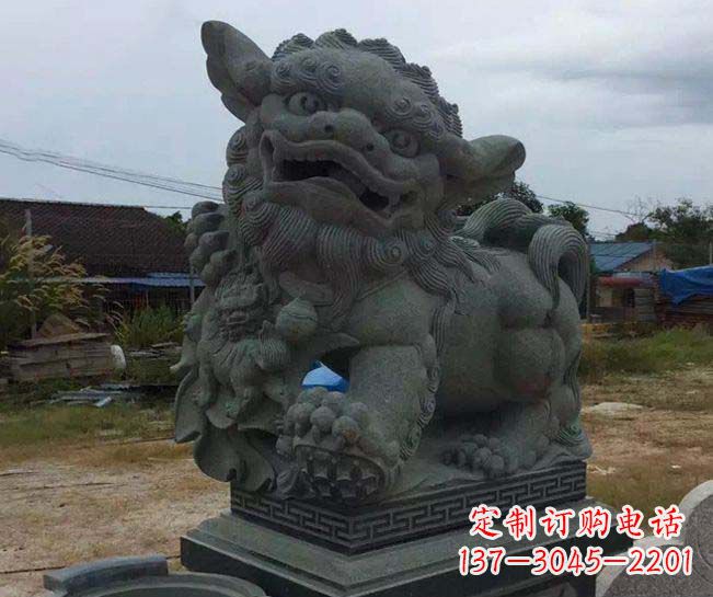 连云港寺庙景观南方狮子石雕