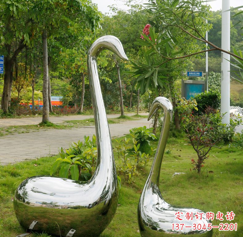 连云港天鹅抽象不锈钢雕塑