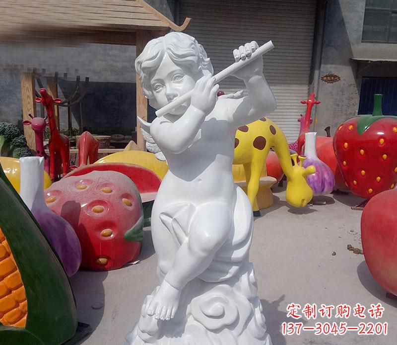 连云港天使吹笛人物石雕
