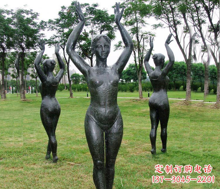 连云港跳芭蕾舞的女孩铜雕