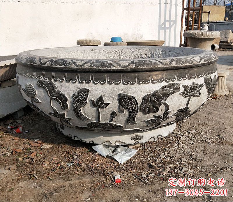 连云港庭院水缸景观石雕