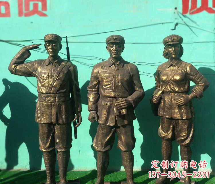 连云港铜雕八路军战士雕塑
