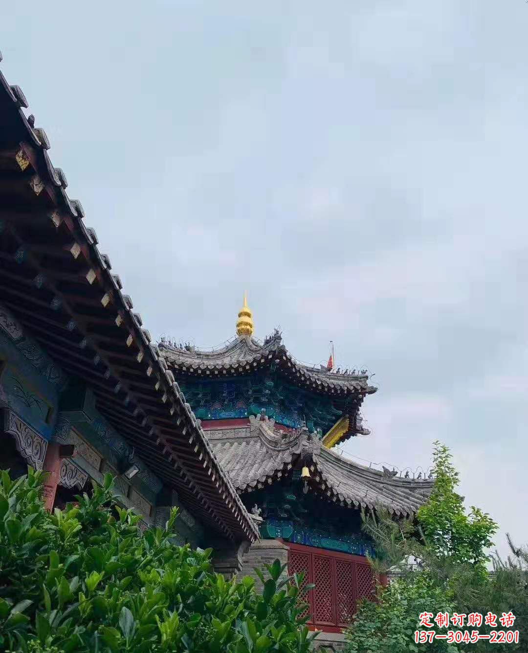 连云港铜雕葫芦塔顶寺庙摆件 