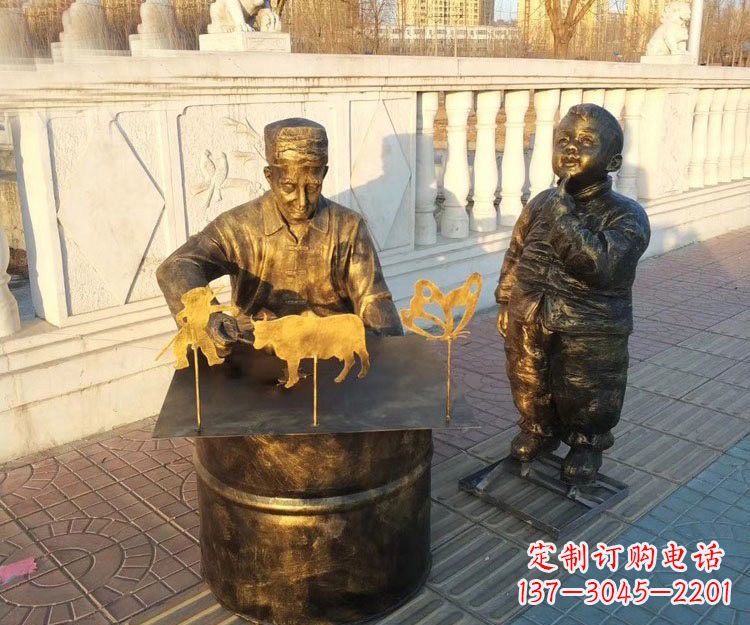 连云港铜雕画糖人的人物