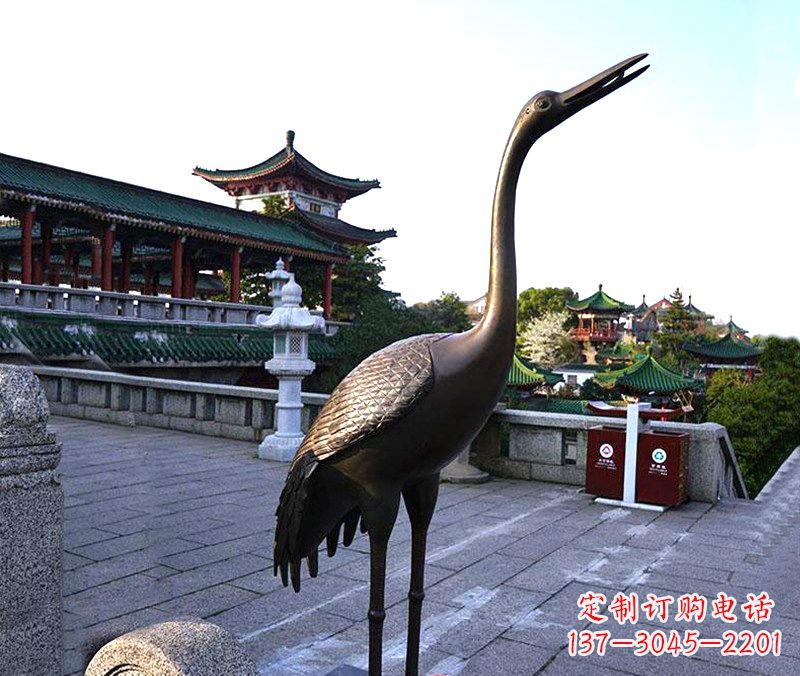 连云港铜雕仙鹤雕塑