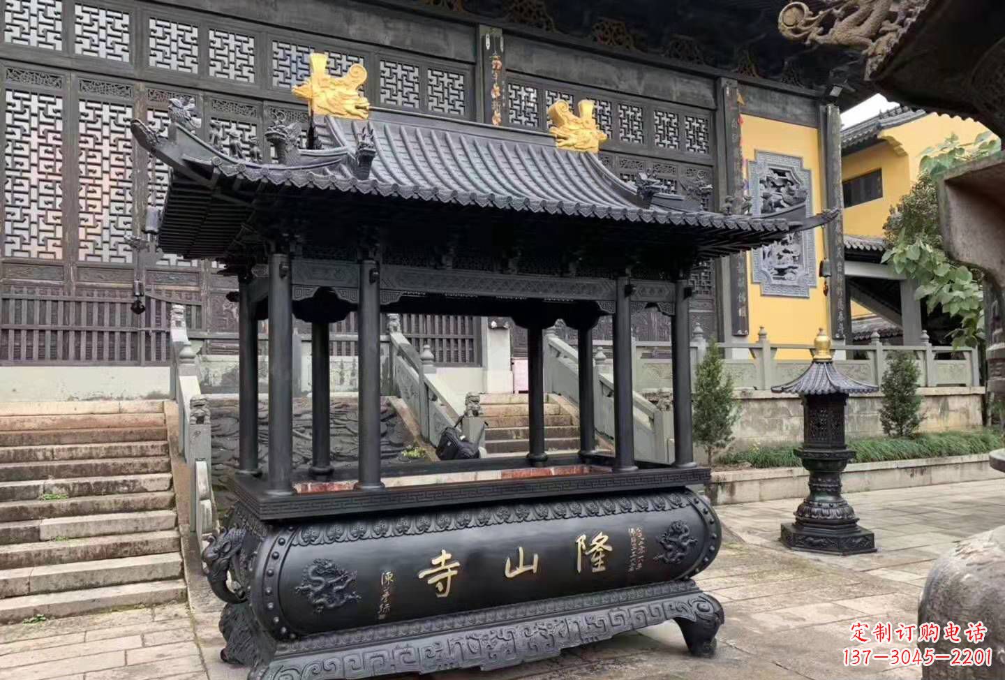 连云港铜雕香炉寺庙景观户外摆件